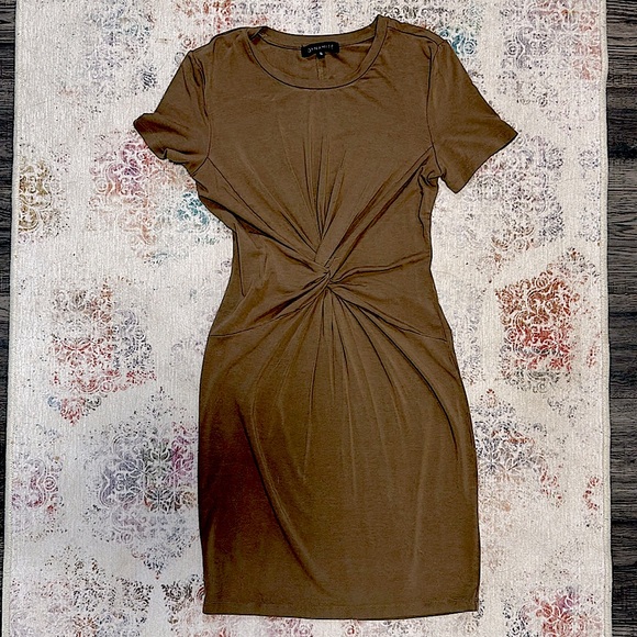 Dynamite - Soft Knotted T-shirt Dress - Picture 1 of 9